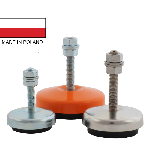 TU plate vibration isolators, painted, galvanized or inox