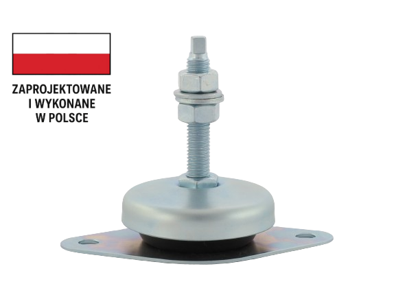 V-75 wibroizolator talerzowy M12 kotwiony z regulacją wysokości